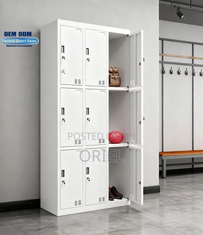 Steel Office Cabinet : 9-Door Office Locker Cabinet