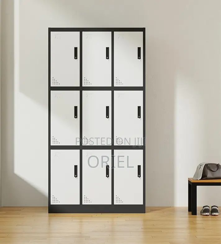 Steel Office Cabinet : 9-Door Office Locker Cabinet