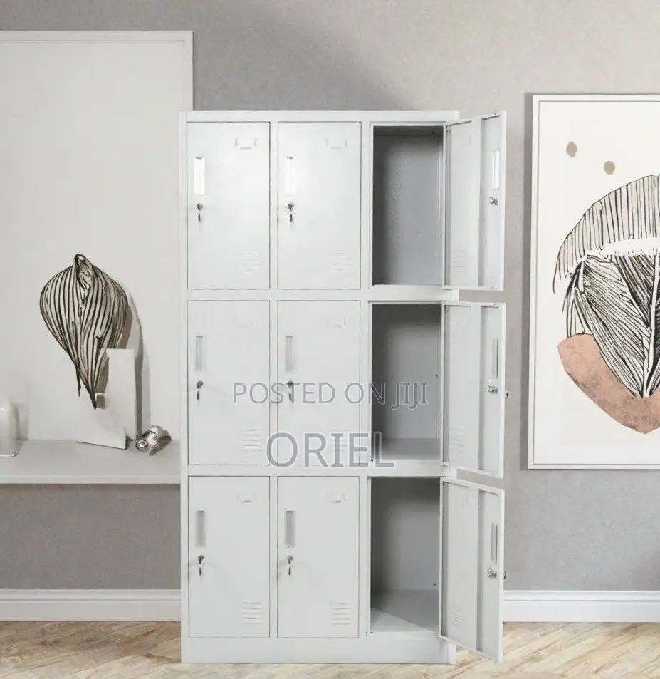 Steel Office Cabinet : 9-Door Office Locker Cabinet