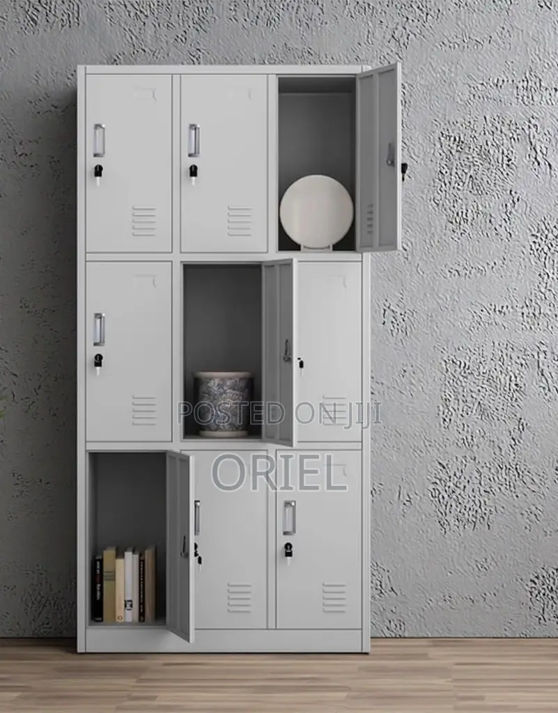 Steel Office Cabinet : 9-Door Office Locker Cabinet
