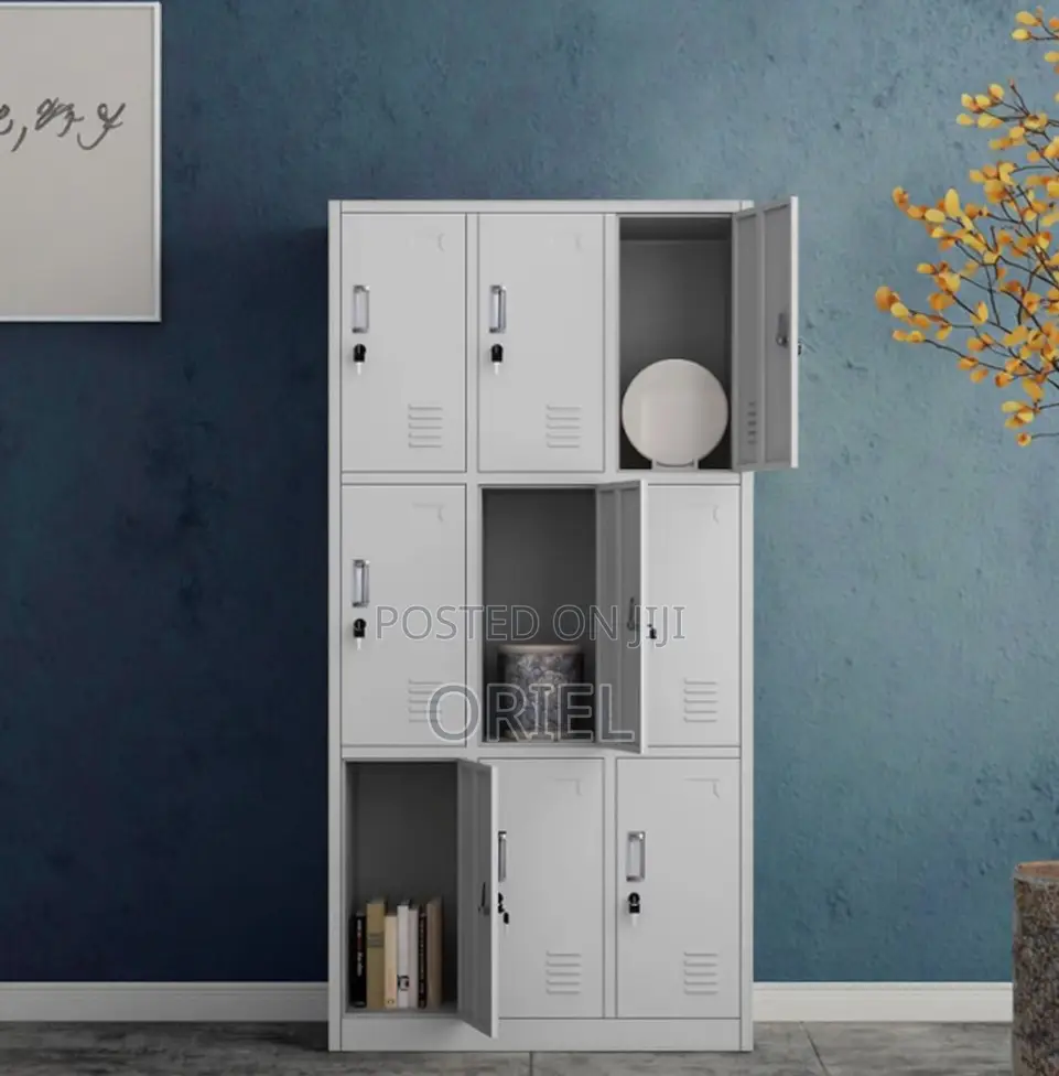 Steel Office Cabinet : 9-Door Office Locker Cabinet