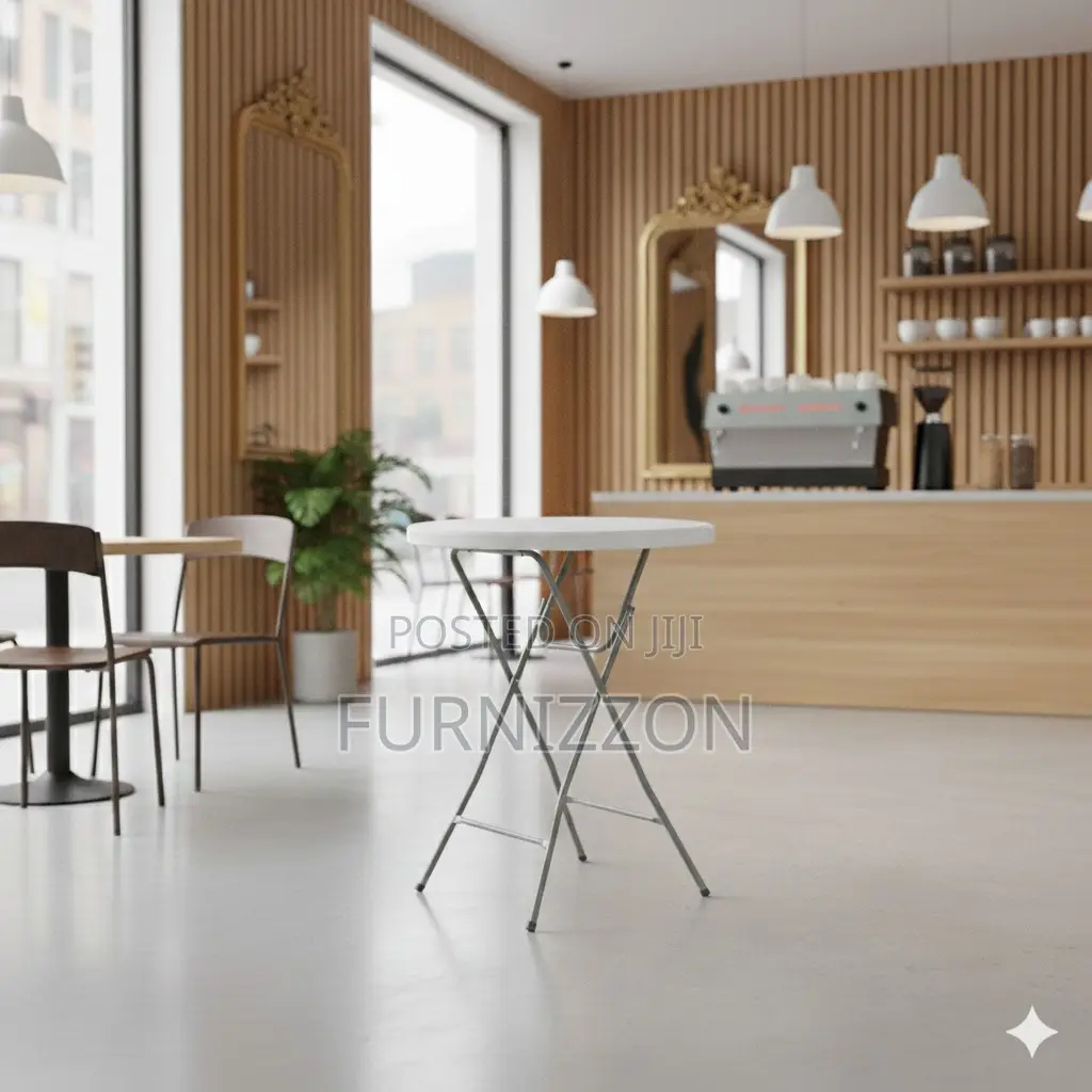 High Bar Folding Plastic Table 80cm by 71cm