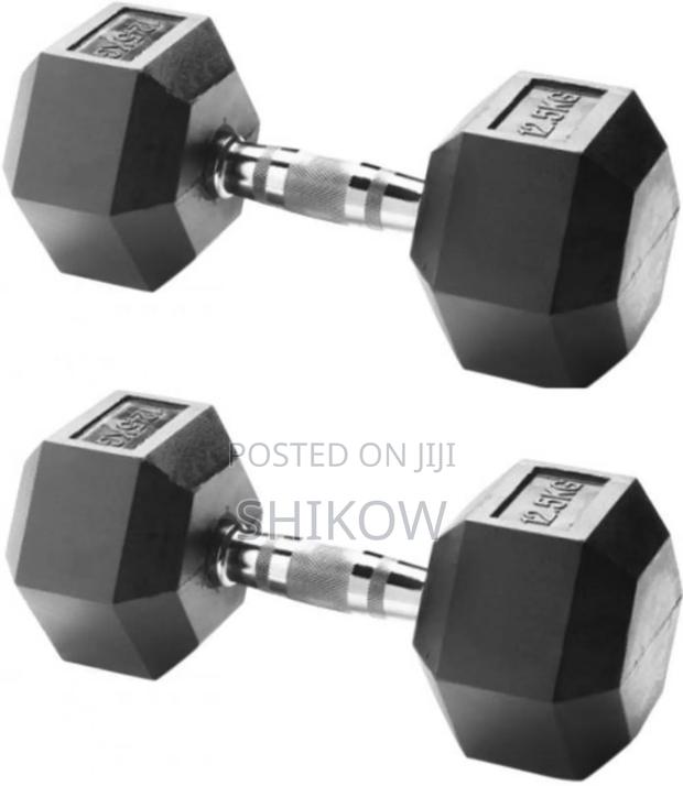 10kg Pair Hexagonal Dumbbell - 5kg Single Hand Hexagonal