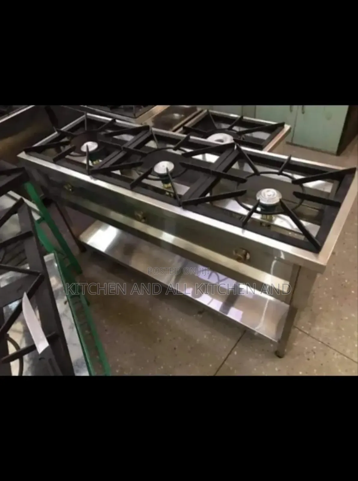Commercial Stainless Steel 3 Burner Gas Cooker