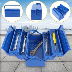 Empty Blue Rustproof Metallic Tool Box - thumbnail 2