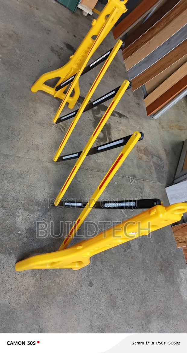 Yellow Retractable Crowd Control Barrier - main view