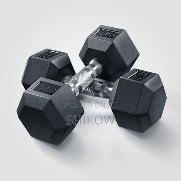 Durable 7.5 Kg Hexagonal Dumbbell