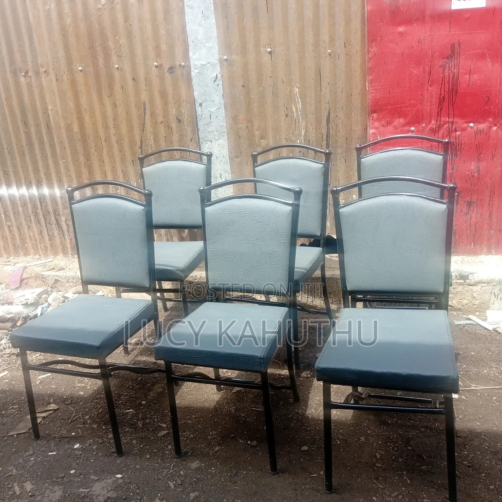 Restaurant Grey Ball Chairs With Black Durable Frame