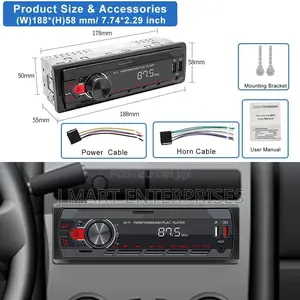 Mp3/Fm/Aux in/Usb/Tf Input App Control LCD Digital Display