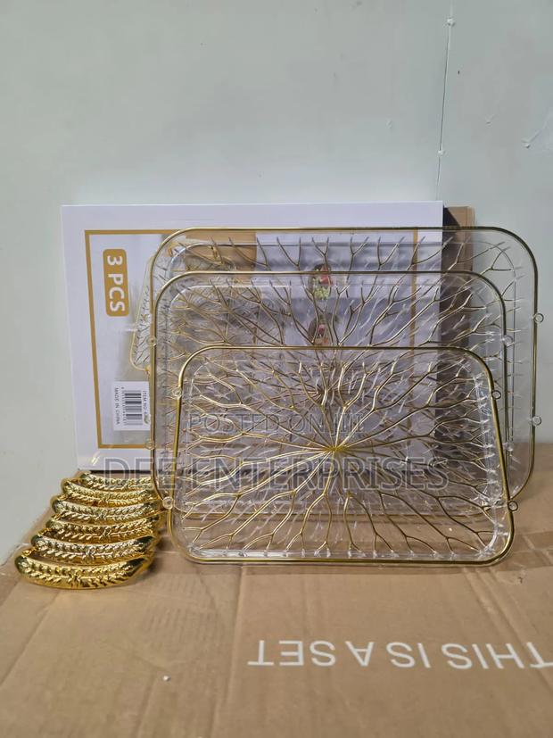 Acrylic 3 PCS Tray Clear - main view