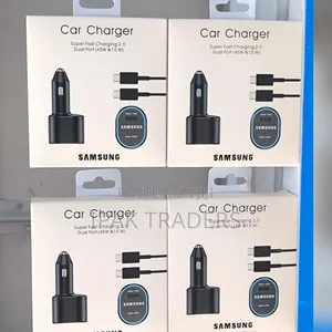 Samsung Super Fast Dual Car Charger Adapter 45w + 15w Two Port Pd