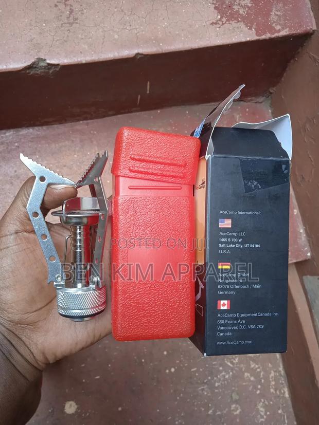 84gms Screw on Type Portable Camping Stove Stainless Steel Pocket Fit - main view