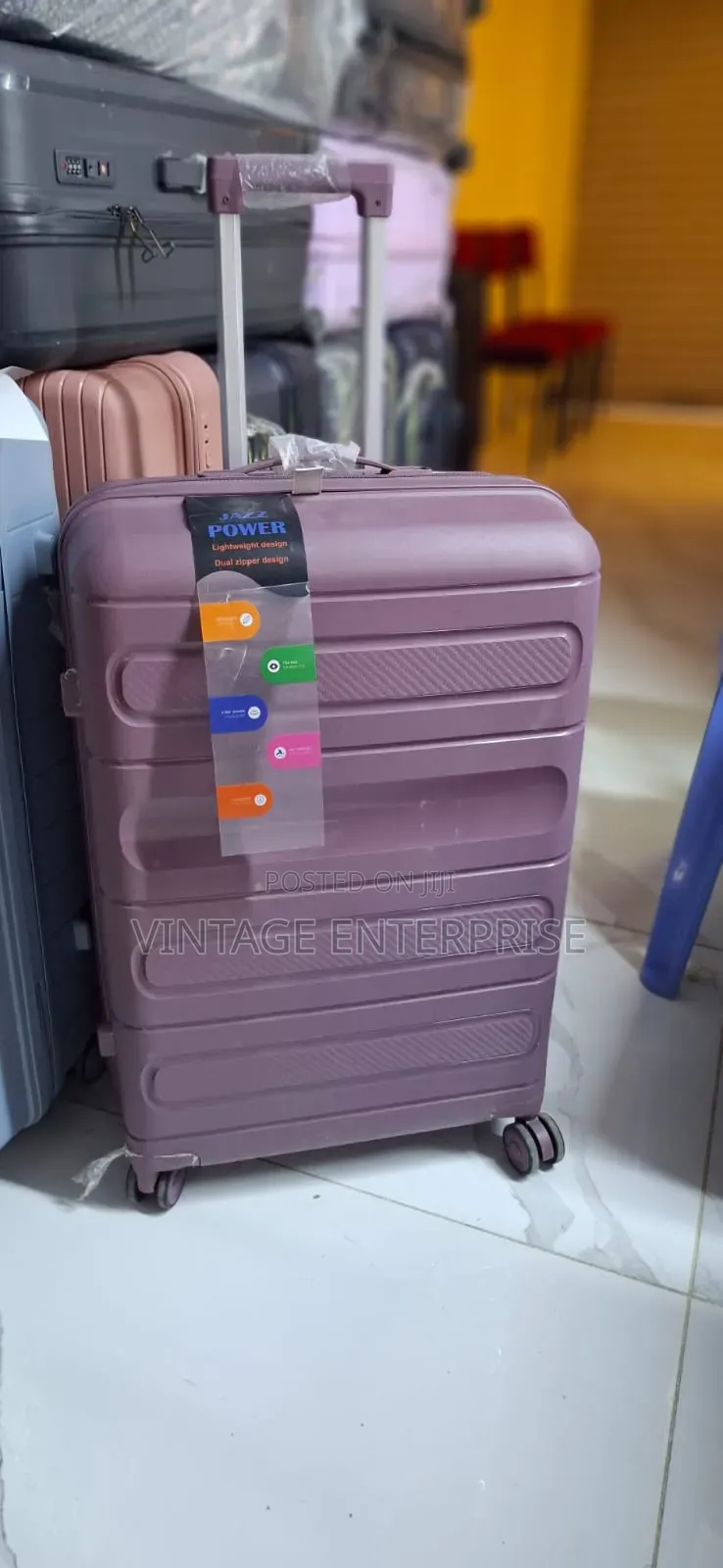 Single Large Rubber Suitcase