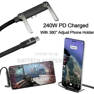 Earldo 240w Type-C to Type-C Fast Charging Cable Phone Holder