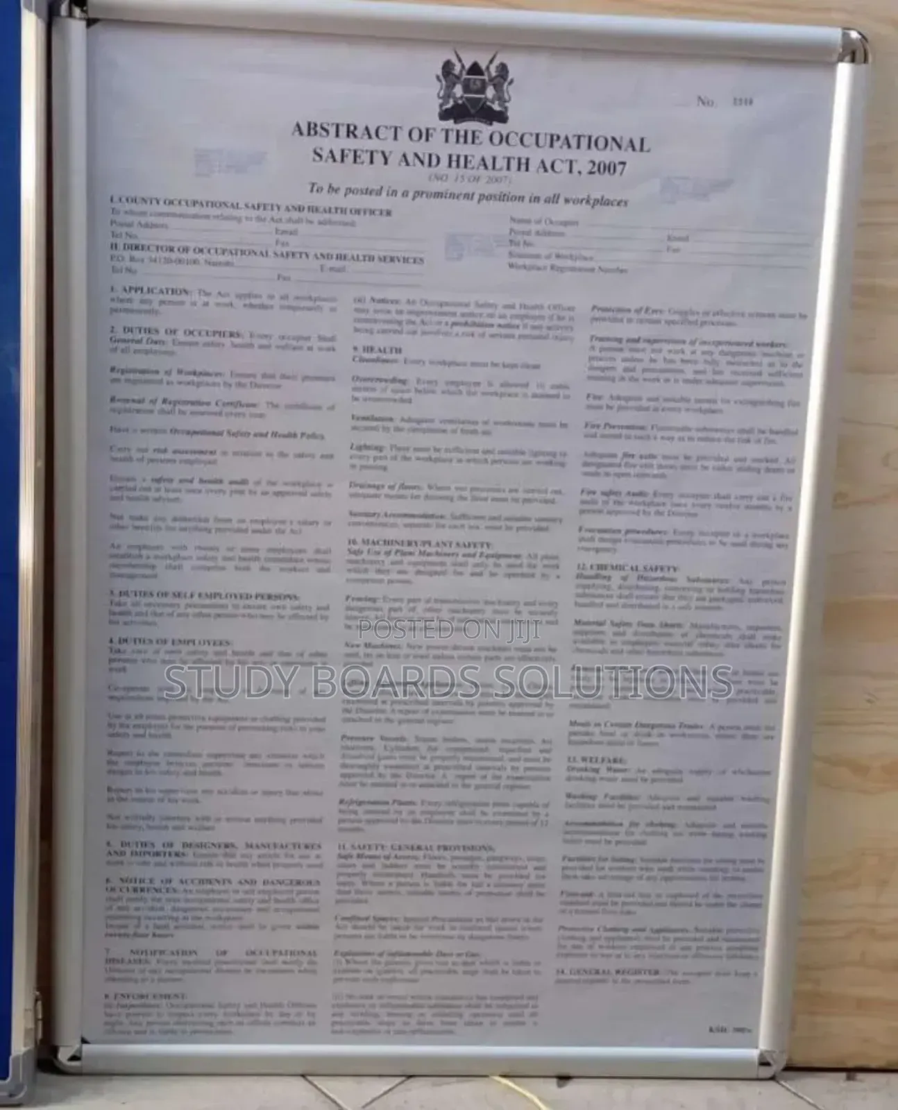 Licence and Document Display for Offices and Shops A1 Snapper Frame