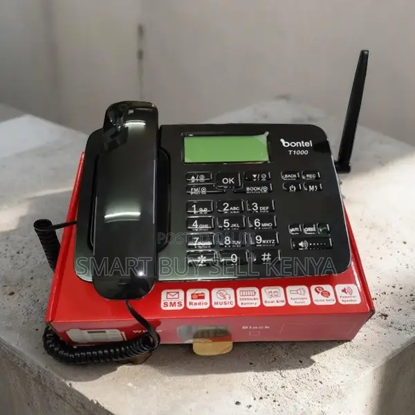 Rechargeable Bontel T1000 Dual Sim GSM Fixed Landline Desktop Phone