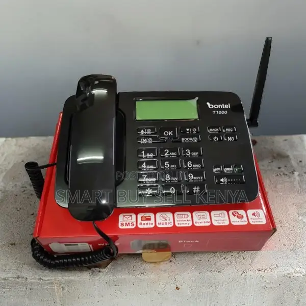 Efficient Bontel T1000 Dual Sim GSM Fixed Landline Desktop Phone