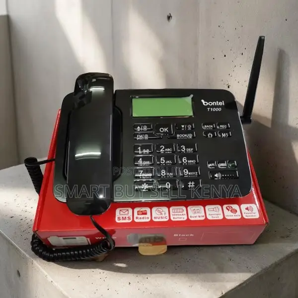 All Network Bontel T1000 Dual Sim GSM Fixed Landline Desktop Phone