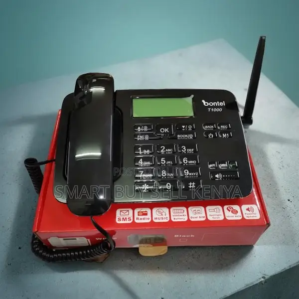 Built in Rechargeable Battery Bontel T1000 Dual Sim GSM Deskphone