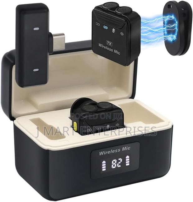 Lavalier Microphone Wireless; Plug Play Dual Wireless Microphone