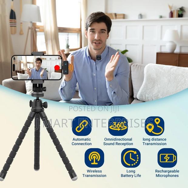 Lavalier Microphone Wireless; Plug Play Dual Wireless Microphone - thumbnail 2