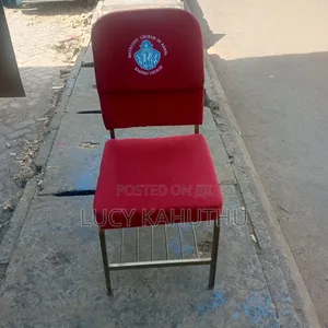 Church Chair With Log and Power Coating Finish