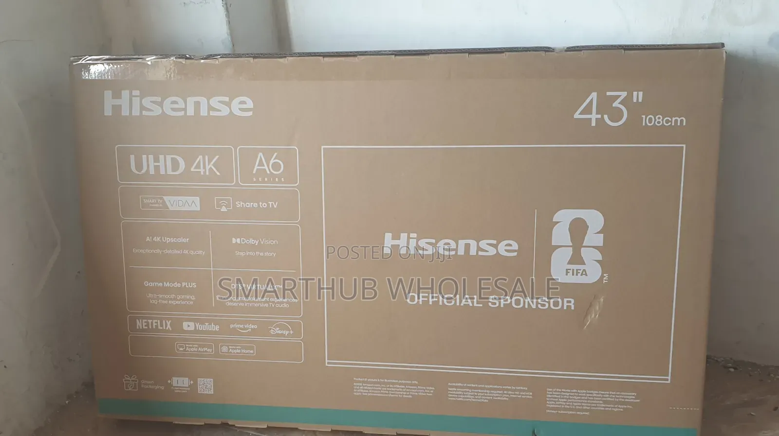 Hisense 43 Inch A6 Uhd Smart Tv (2 Years Warranty) New Model
