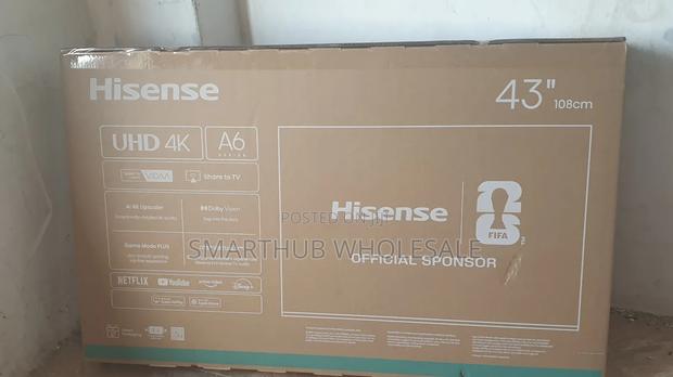 Hisense 43 Inch A6 Uhd Smart Tv (2 Years Warranty) New Model