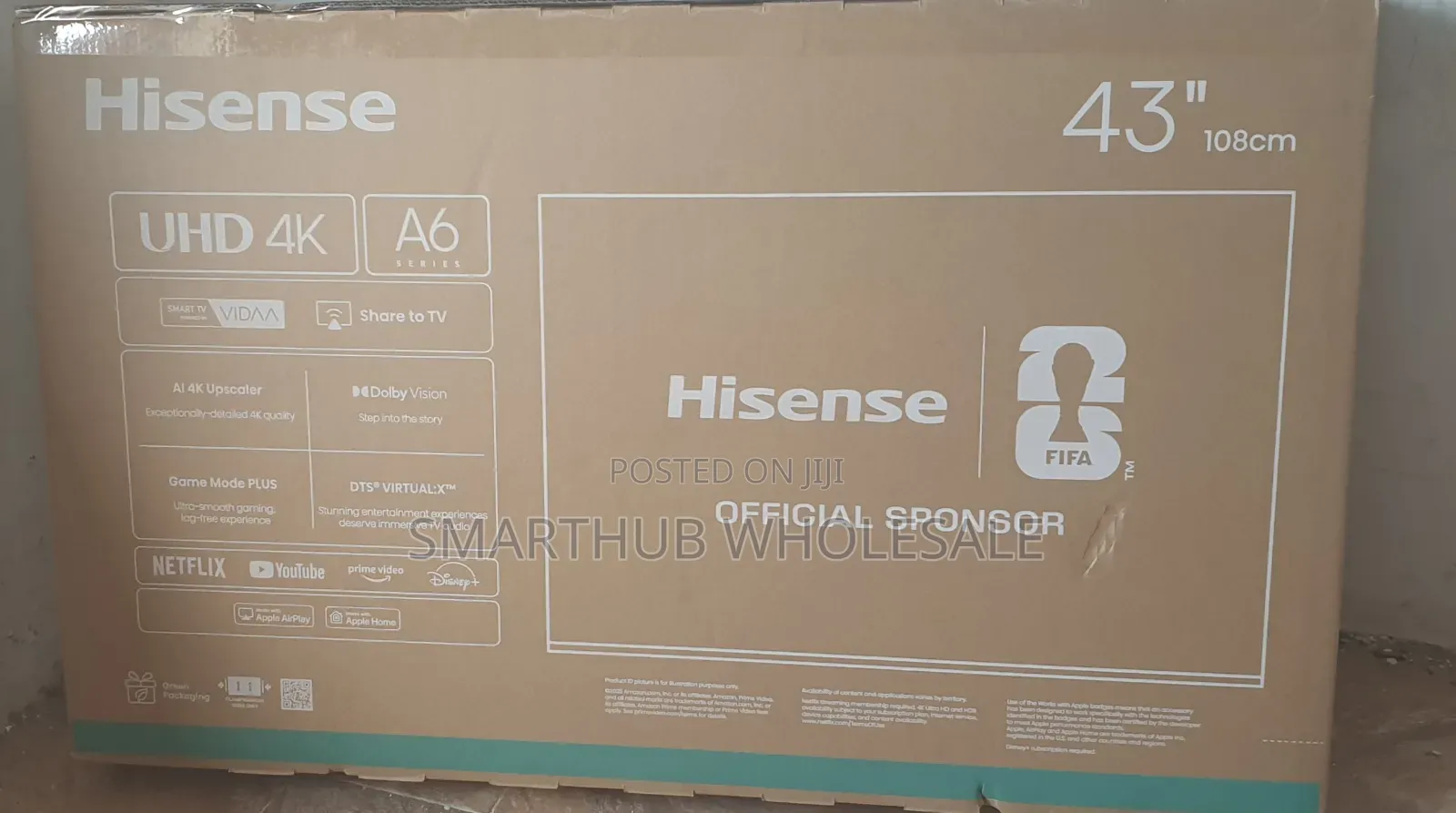 Hisense 43 Inch A6 Uhd Smart Tv (2 Years Warranty) New Model