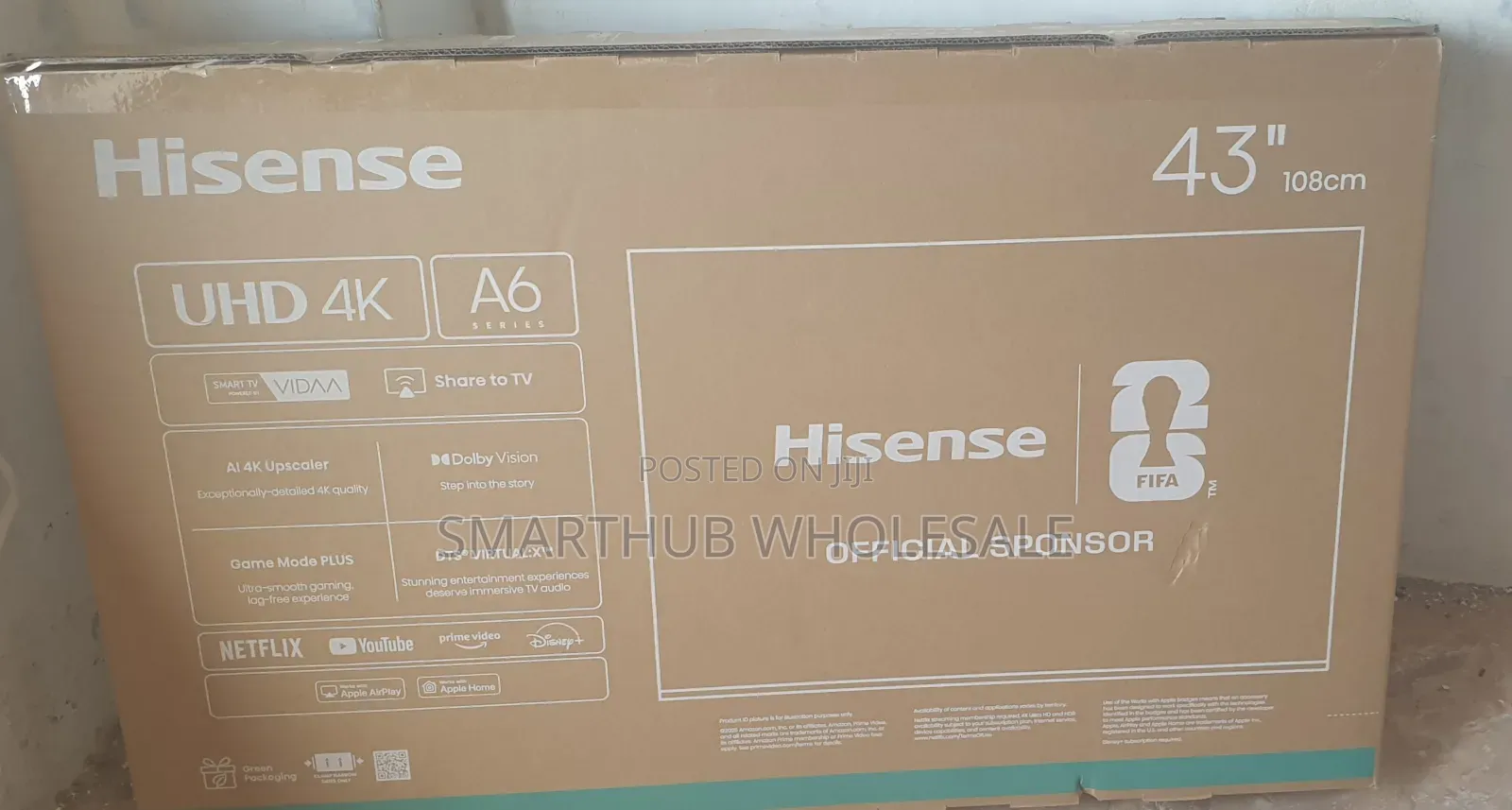 Hisense 43-Inch (2025 Model)A6 Series Uhd Smart Vidaa Tv