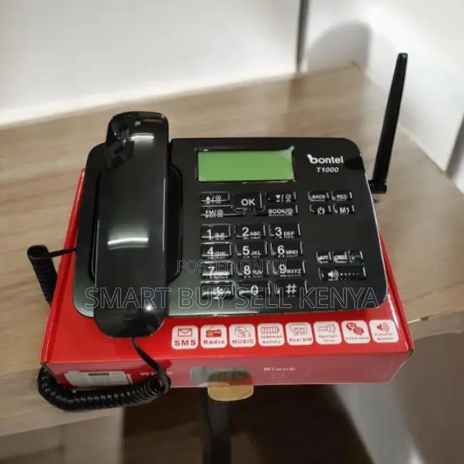 High Durability Bontel T1000 Dual Sim GSM Fixed Landline Desktop Phone