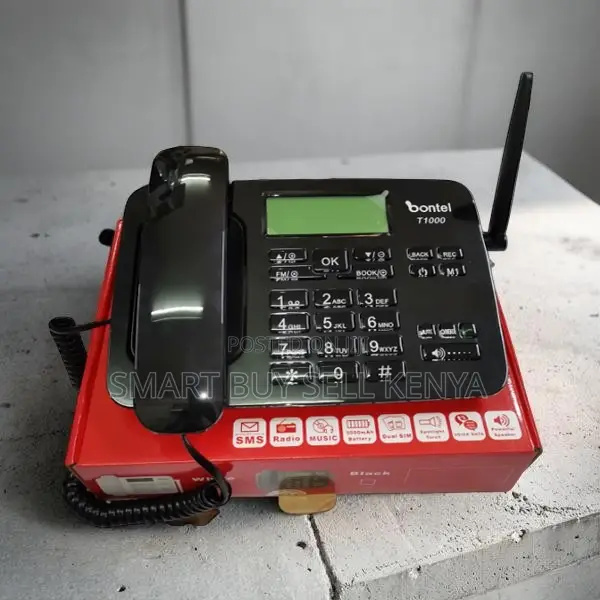 Top Plug and Play Bontel T1000 Dual Sim GSM Fixed Landline Desk Phone