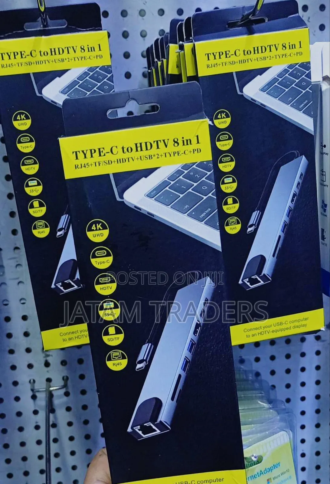 Type C Adapters, 8 In One With Ethernet Port