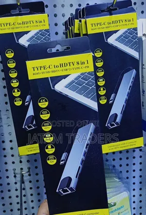 Type C Adapters, 8 In One With Ethernet Port