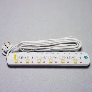 JSB 6 Way Advanced Abs Plastic Socket Strip 5m Cable Power Extension