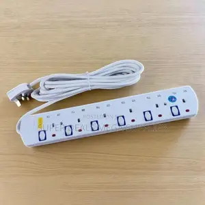 JSB 6 Way Multi Plug Safety Outlet Board 5m Cable Power Extension