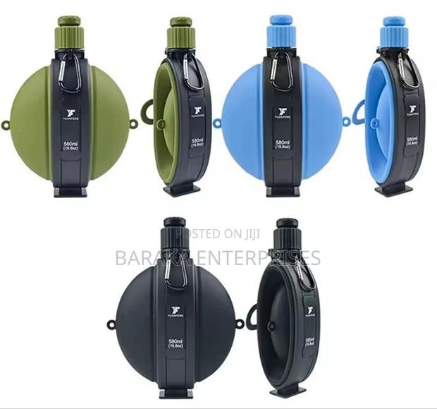 Foldable Silicone Water Bottle With Compass
