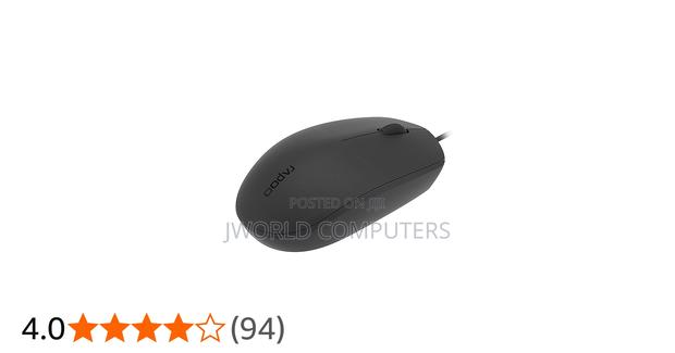 Rapoo Wired Optical Mouse N100 - Blackjiji