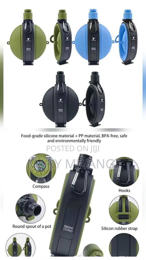 1pcs Foldable Silicone Water Bottle - main view