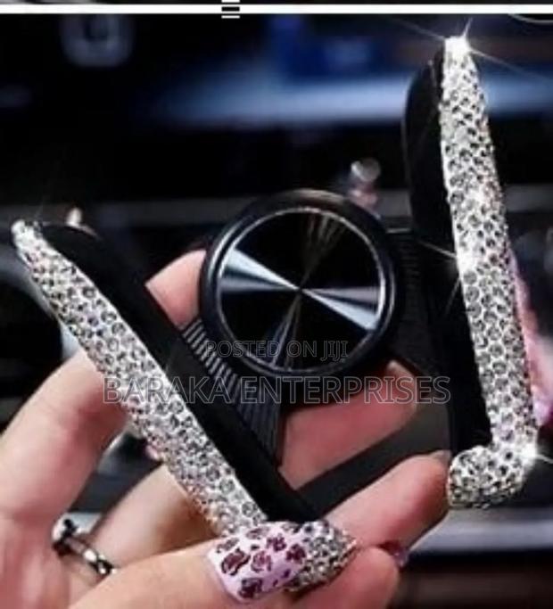 Car Phone Holder Women Diamond Crystal Car