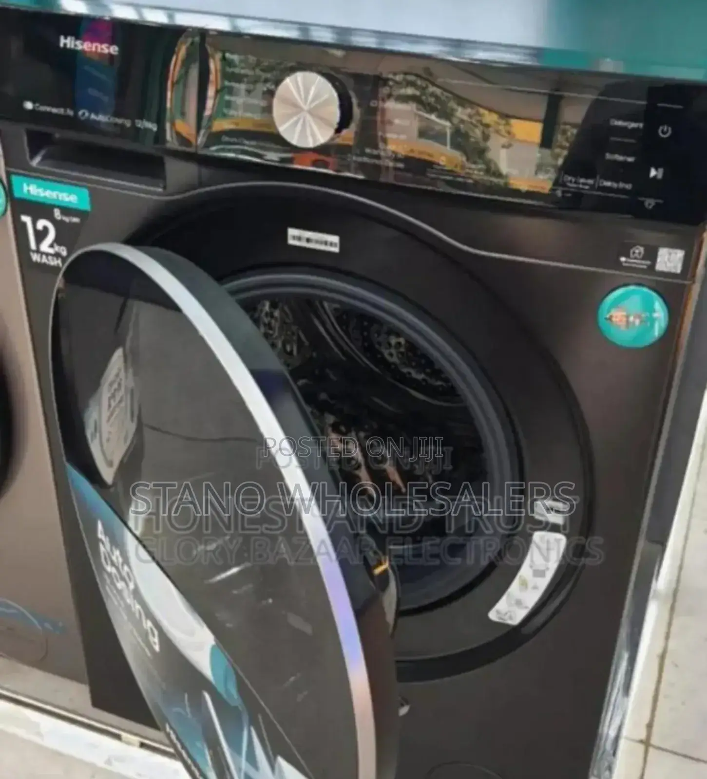 Colour Grey New Hisense 12kgs Frong Load Washing Machine