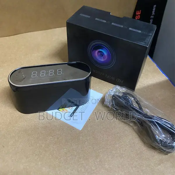Round Alarm Clock Camera 1080p Wifi Hidden Security Cam