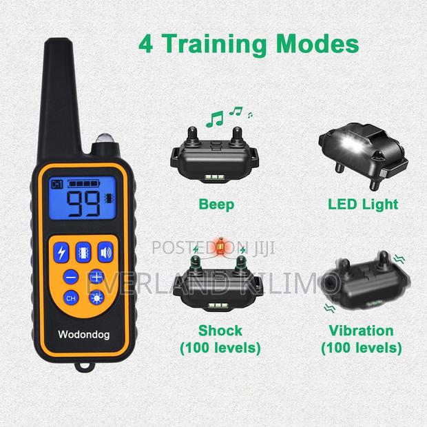 Waterproof Dog Collar With Beep, Vibration And Led Light Mode - main view