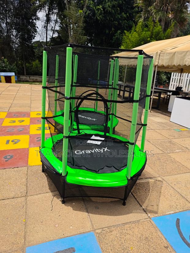 Secure Poles and Safety Net Trampolines - main view