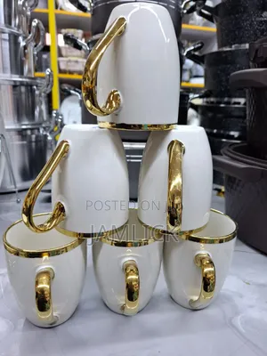 Gold Ring Mugs (6pcs Set) - Pt