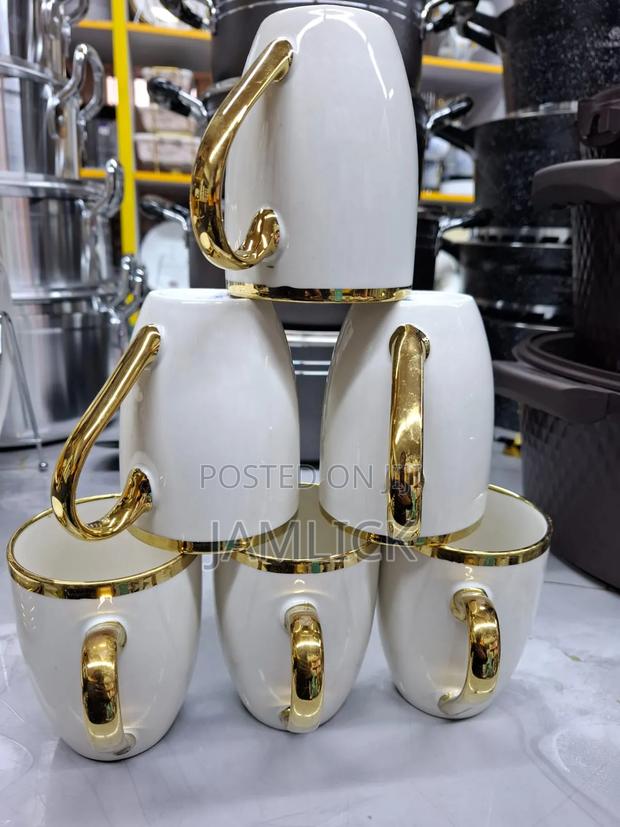 Gold Ring Mugs (6pcs Set) - Pt - main view