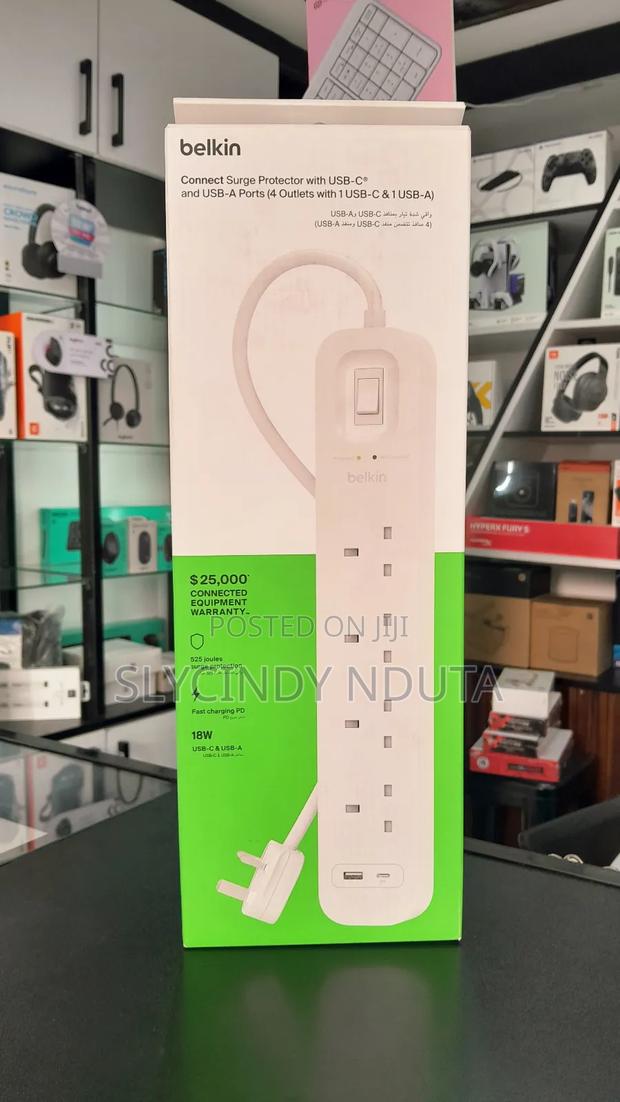 Belkin Connect Surge Protector 4-Outlet With Usb-C and Usb-A