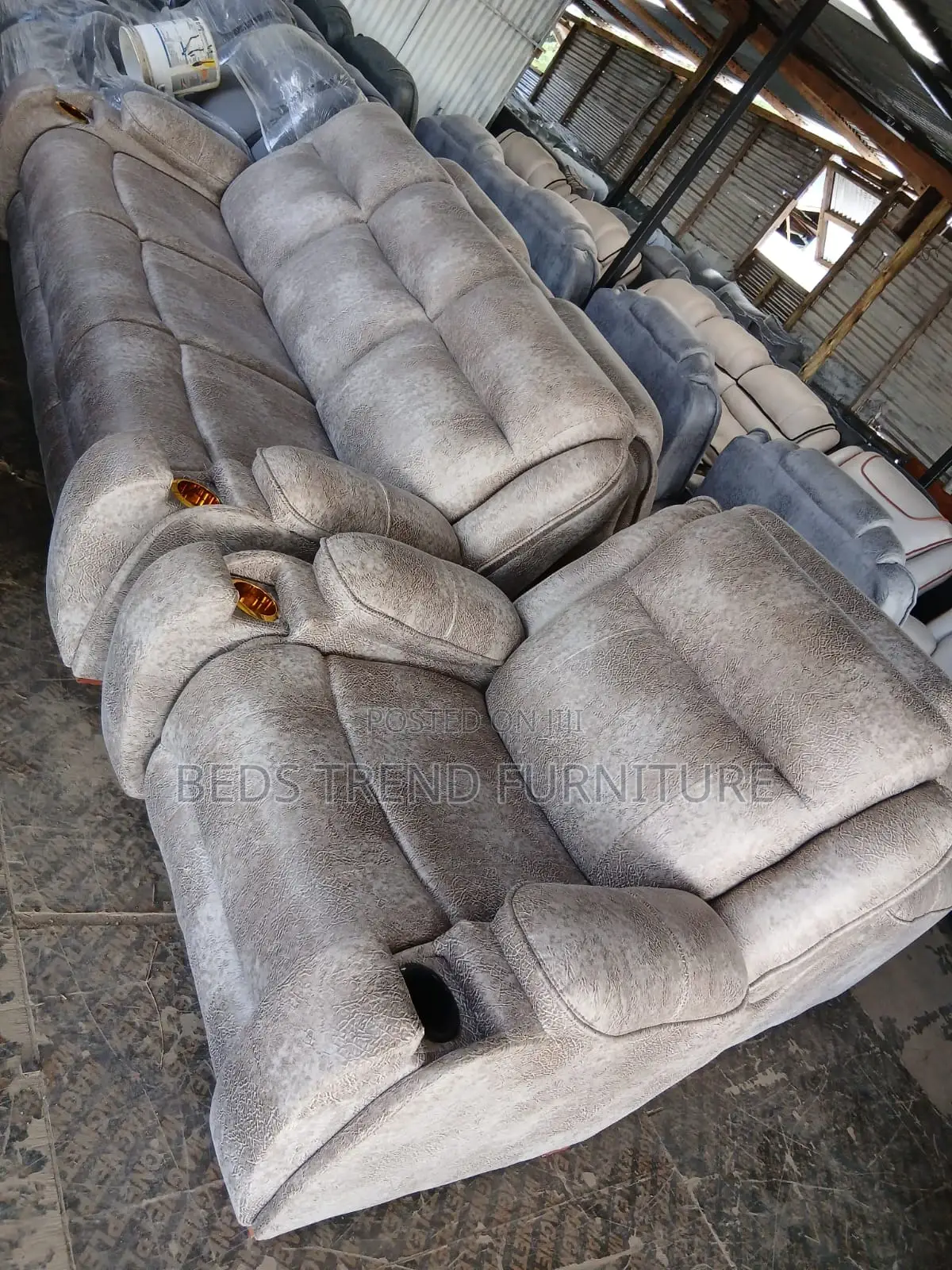 Unwinding Classy 7 Seater Semi Recliner Sofa