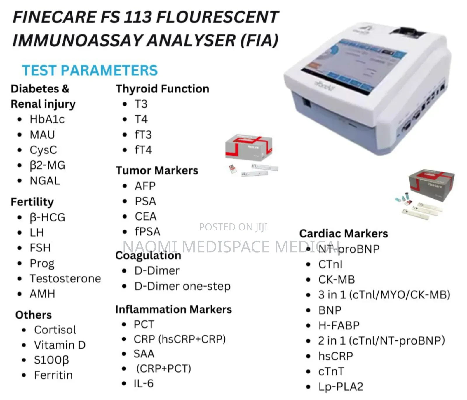 New Immunoassay Finecare Fs 113 Machine
