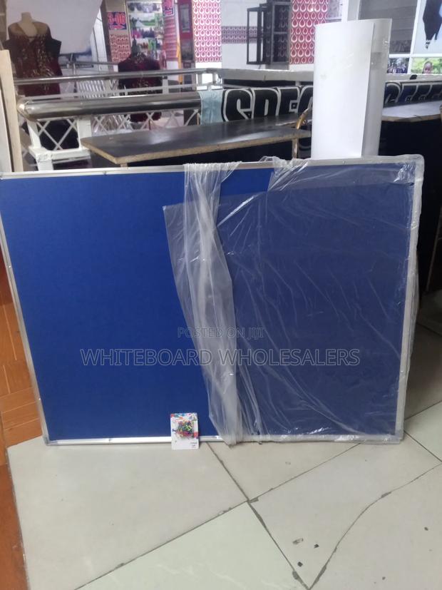 Pin Notice Board 4ft X3ft - Blue With Free PKT of Notice Board Pins - main view